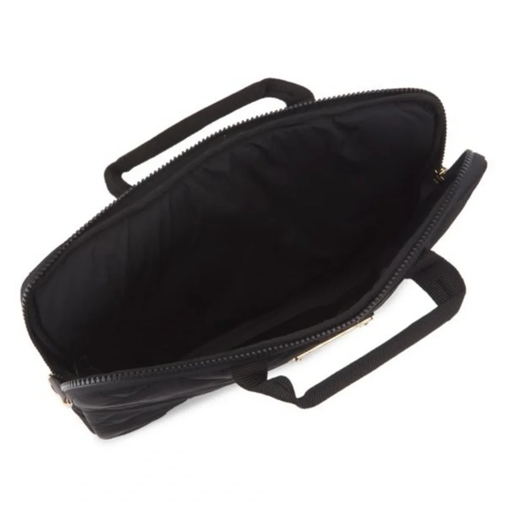NWT Marc Jacobs Nylon Logo Quilted 13” Laptop Bag Black